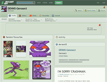 Tablet Screenshot of dennis-genosect.deviantart.com