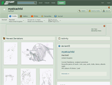 Tablet Screenshot of mysticachild.deviantart.com