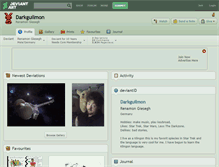 Tablet Screenshot of darkguilmon.deviantart.com