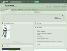 Tablet Screenshot of flying--panda.deviantart.com