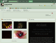 Tablet Screenshot of creativeerase.deviantart.com