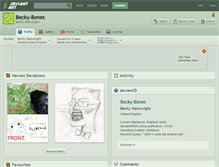 Tablet Screenshot of becky-bones.deviantart.com