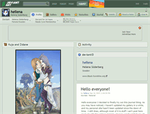 Tablet Screenshot of hellena.deviantart.com
