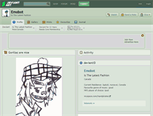 Tablet Screenshot of emobot.deviantart.com