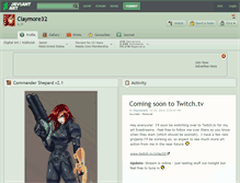 Tablet Screenshot of claymore32.deviantart.com