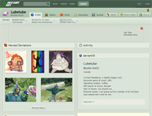 Tablet Screenshot of lubetube.deviantart.com