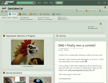 Tablet Screenshot of darksabercat.deviantart.com