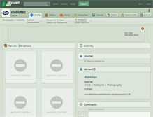 Tablet Screenshot of diablotaz.deviantart.com