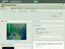 Tablet Screenshot of cinnamonhunter.deviantart.com