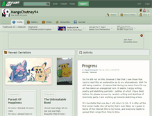 Tablet Screenshot of mangochutney94.deviantart.com