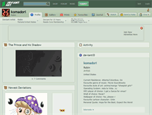 Tablet Screenshot of komadori.deviantart.com