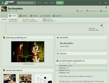 Tablet Screenshot of devilessneko.deviantart.com