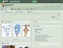 Tablet Screenshot of kitsunesuki14.deviantart.com
