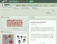 Tablet Screenshot of indigofox.deviantart.com