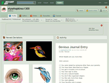 Tablet Screenshot of elysehopkinsx1300.deviantart.com