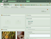 Tablet Screenshot of mary-gold.deviantart.com