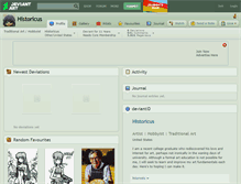 Tablet Screenshot of historicus.deviantart.com