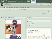 Tablet Screenshot of doodlekitten.deviantart.com