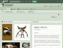 Tablet Screenshot of chrissyboyuk.deviantart.com