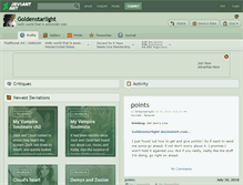 Tablet Screenshot of goldenstarlight.deviantart.com
