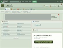 Tablet Screenshot of freeperm3.deviantart.com