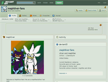 Tablet Screenshot of mephilver-fans.deviantart.com