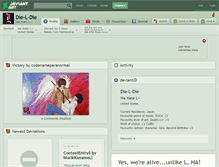 Tablet Screenshot of die-l-die.deviantart.com