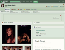 Tablet Screenshot of kedralynn-stock.deviantart.com