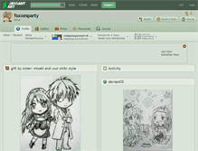 Tablet Screenshot of foxxesparty.deviantart.com