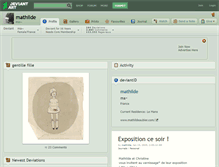Tablet Screenshot of mathilde.deviantart.com
