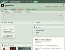 Tablet Screenshot of mistressshego.deviantart.com