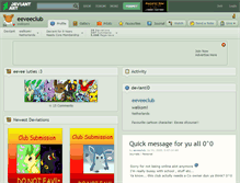 Tablet Screenshot of eeveeclub.deviantart.com