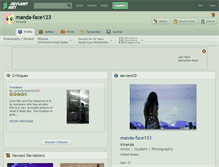 Tablet Screenshot of manda-face123.deviantart.com