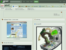 Tablet Screenshot of goku87.deviantart.com