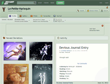 Tablet Screenshot of le-petite-harlequin.deviantart.com