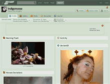 Tablet Screenshot of indigomoose.deviantart.com