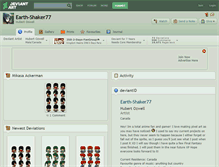 Tablet Screenshot of earth-shaker77.deviantart.com