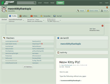 Tablet Screenshot of meowkittythanksplz.deviantart.com