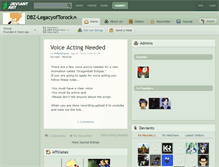 Tablet Screenshot of dbz-legacyoftorock.deviantart.com