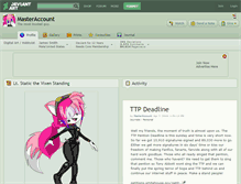 Tablet Screenshot of masteraccount.deviantart.com