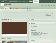 Tablet Screenshot of mr-womble.deviantart.com
