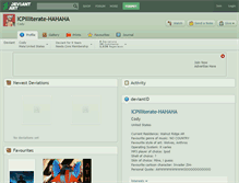 Tablet Screenshot of icpilliterate-hahaha.deviantart.com