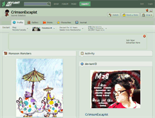 Tablet Screenshot of crimsonescapist.deviantart.com