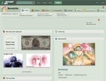 Tablet Screenshot of benetoite.deviantart.com