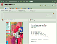 Tablet Screenshot of honey-cookie-flash.deviantart.com