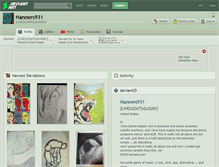 Tablet Screenshot of hanners931.deviantart.com