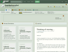 Tablet Screenshot of guardiansnowyowl.deviantart.com