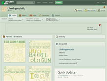 Tablet Screenshot of chokingonstatic.deviantart.com