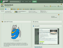 Tablet Screenshot of damienhawk.deviantart.com