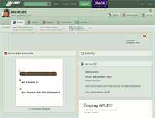 Tablet Screenshot of mikutashi.deviantart.com